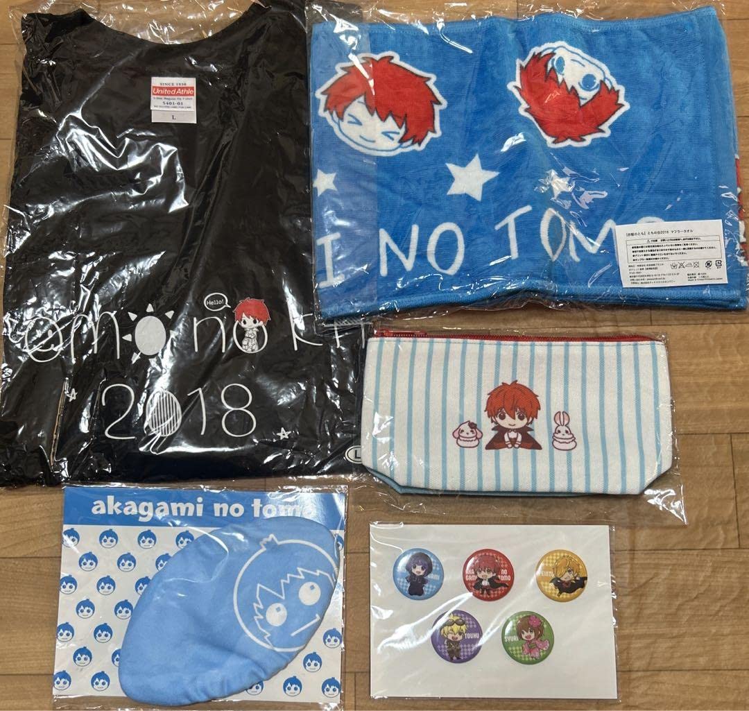 Amazon.co.jp: 赤髪のとも タオル 缶バッジ ポーチ tシャツ Lサイズ