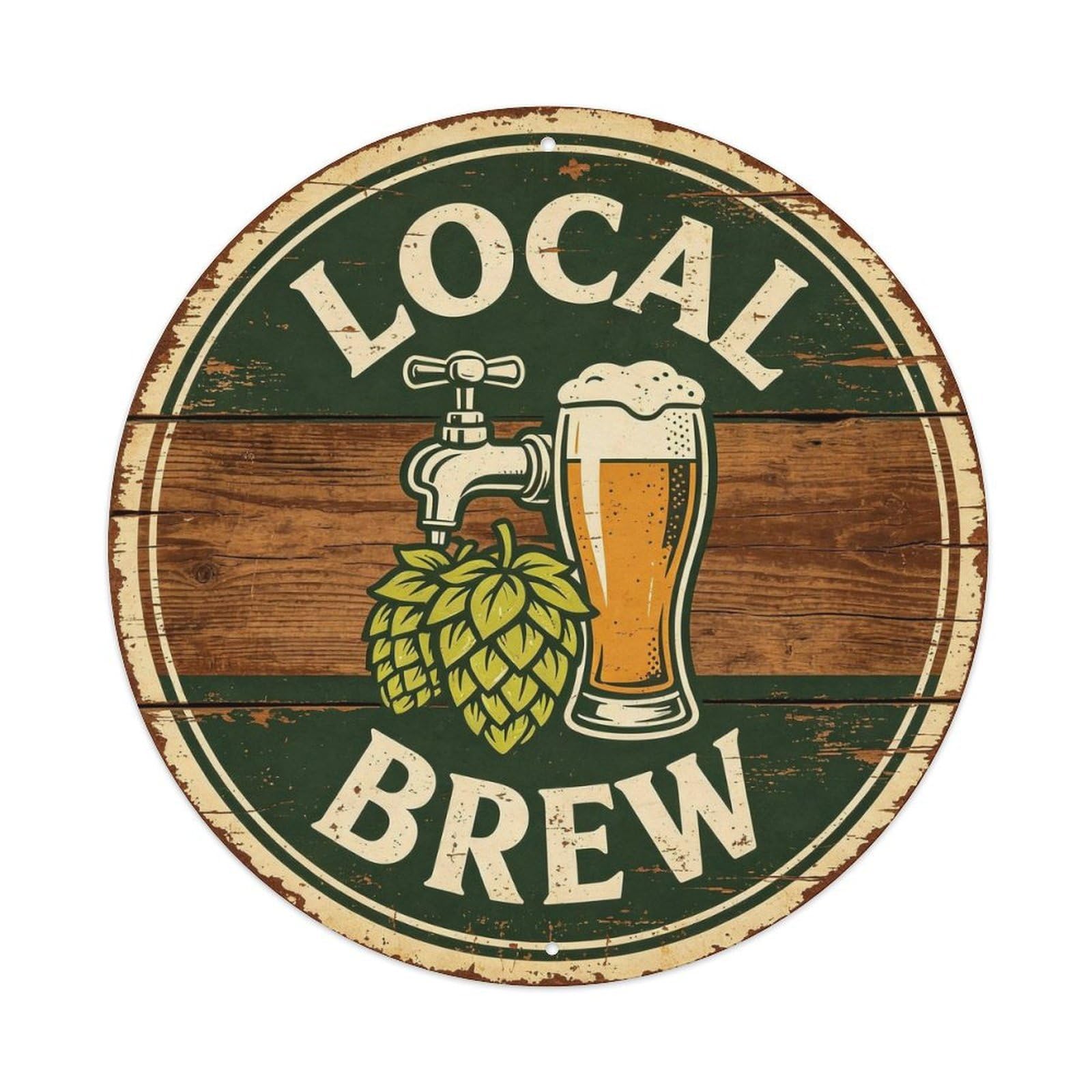 Craft Beer Brewery Local Brew Metal Tin Sign Plaque