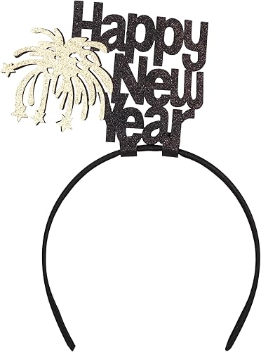 2024 Happy New Year Headband, Glitter Headwear Party Decorations, One Size Fits Most