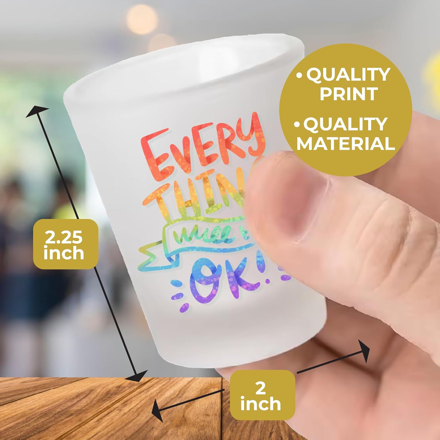 Your Dream Party Shop Sublimation Shot Glasses Blanks 24 Pcs Bulk, 1.5oz Each, Sublimation Frosted Blank Shot Glasses Heat Press, Long White Ideal for Customized Designs - Image 5