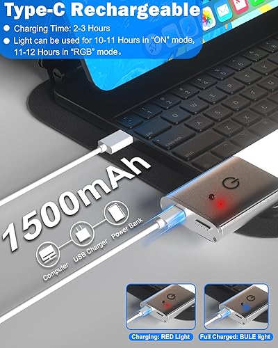 Miniatura 6 de 79-LED Under Cabinet Lights, 15 Colors Uitra-Thin Closet Lights Rechargeable Wireless Under Counter Lighting with Remote Control, Dimmable RGB Light