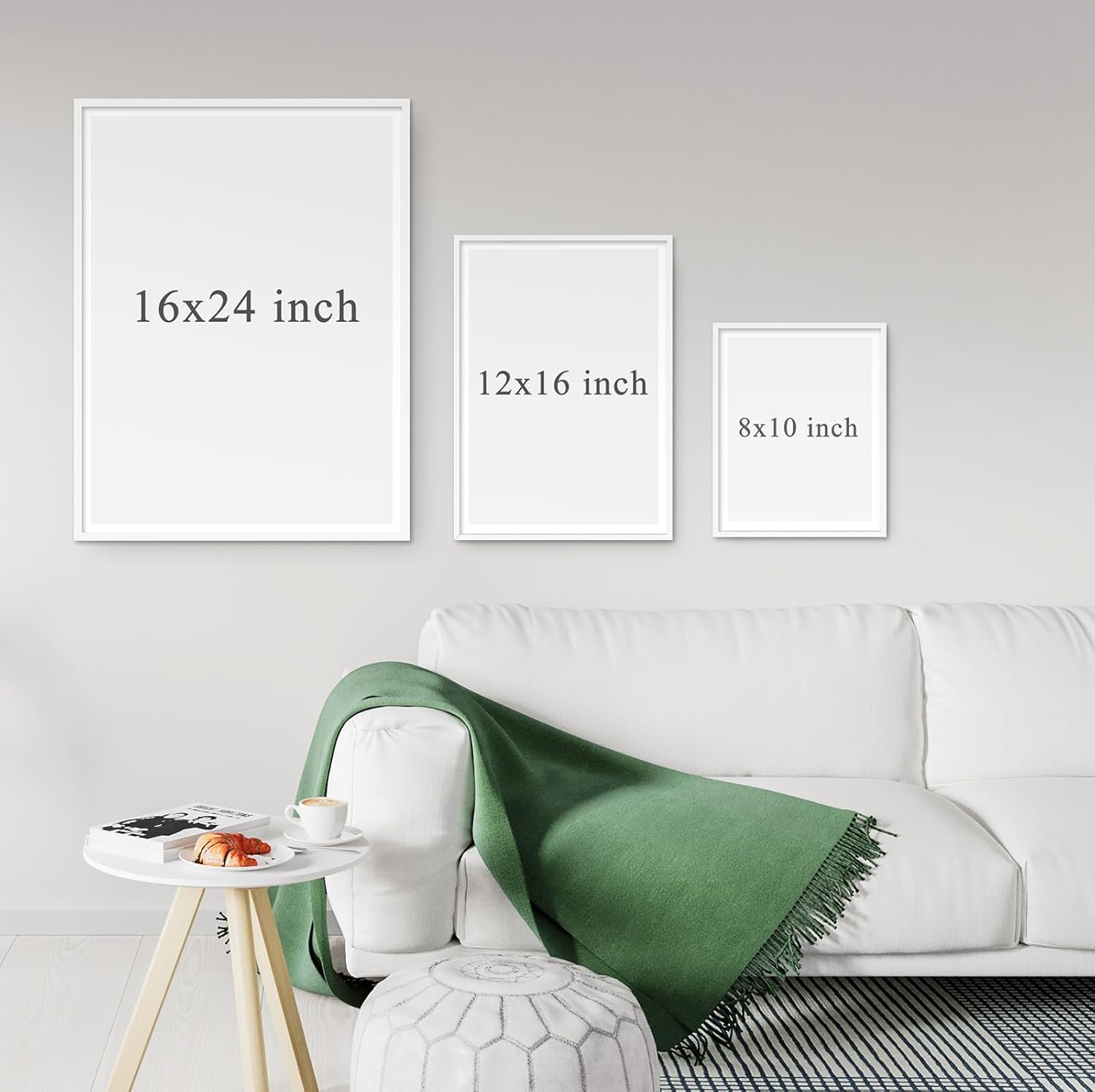 Zen Above Bed Poster Print Decor Inhale Exhale Green Lotus Flower Canvas Wall Art Painting Yoga Calming Meditation Artwork Pictures Bedroom Living Room Decoration 12x16 Inch Unframed Set of 3