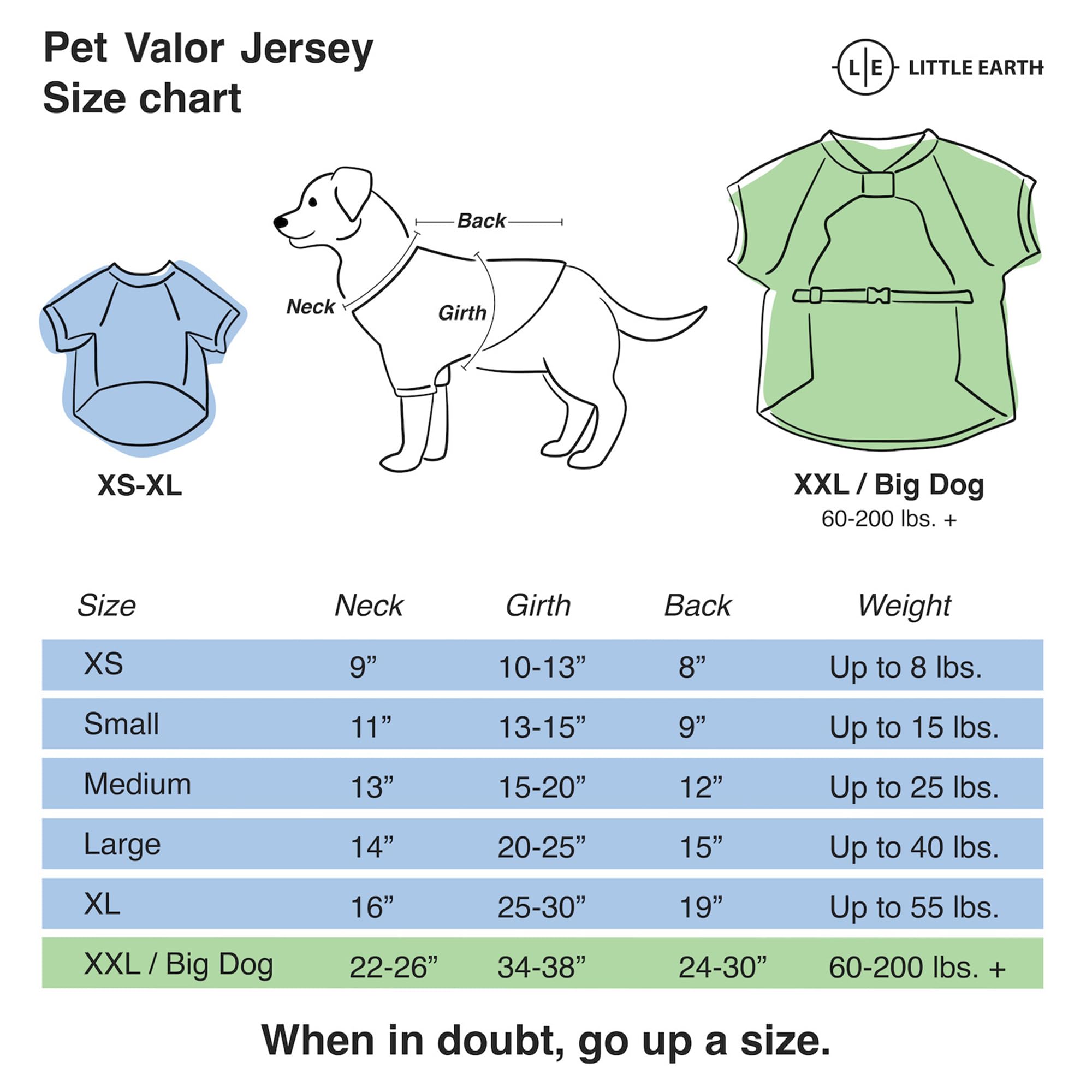 Littlearth NFL Big Dog Valor Pet Stretch Jersey