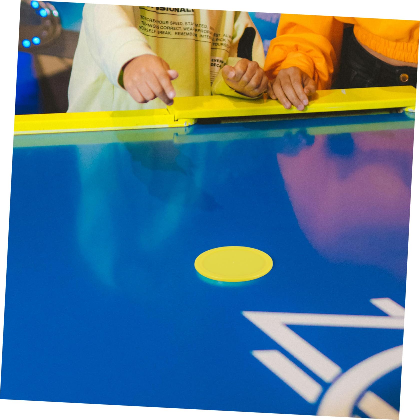 Toyvian 10 Pièces Rondelles Hockey Glace Plastique Jaune Accessoires Remplacement Table Maniabilité