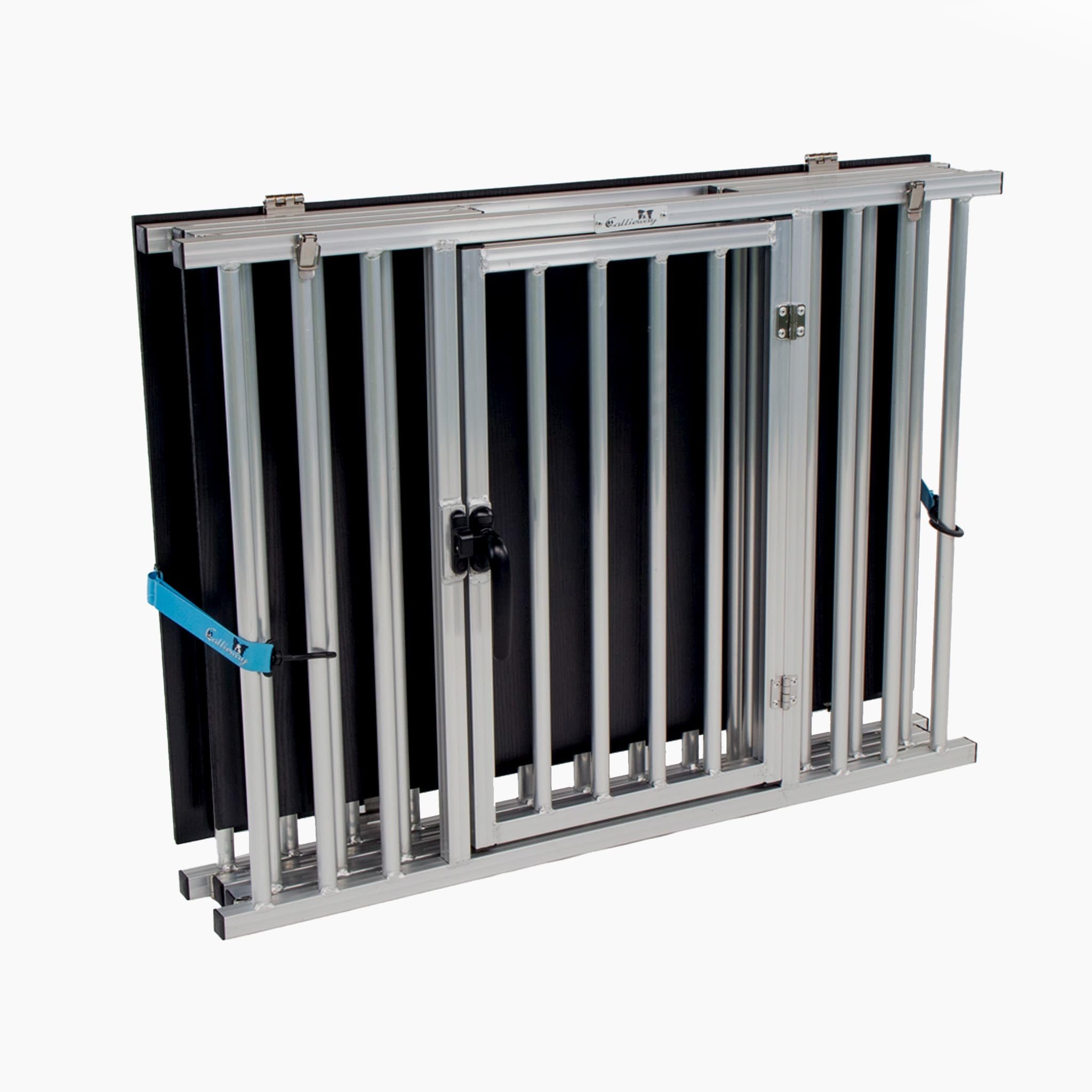 Callieway Caja plegable de aluminio para perros, jaula de transporte plegable (XXL Special)