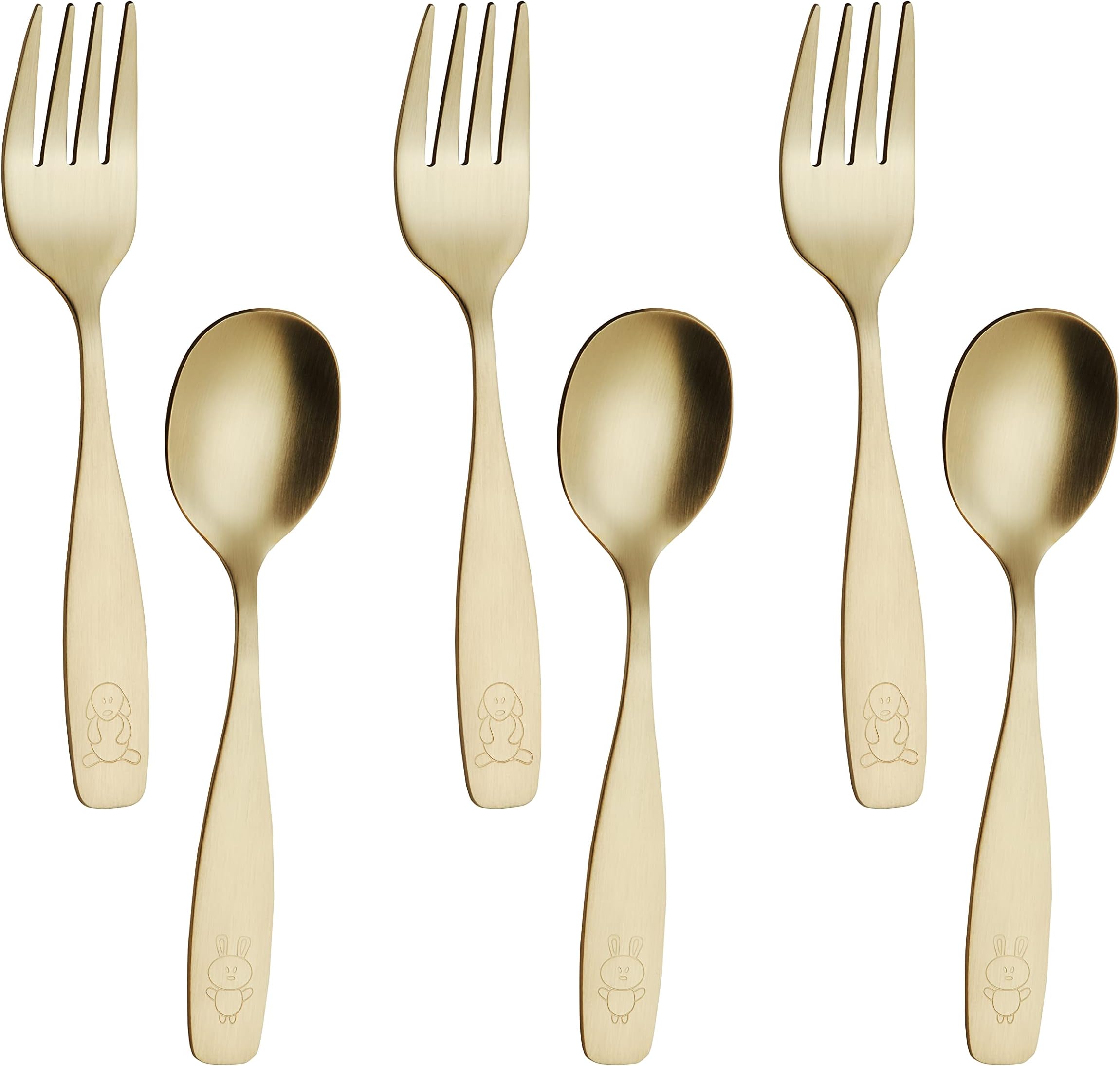 Kids Gold Silverware Set