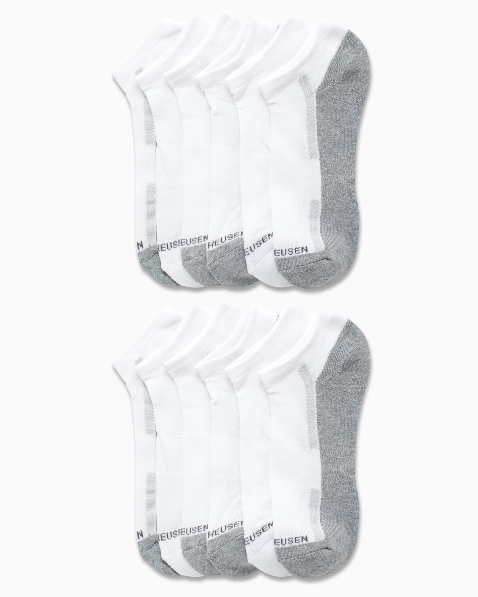 Van Heusen Calcetines para hombre, corte bajo, invisibles, rendimiento atlético, calcetines de tobillo (paquete de 12)