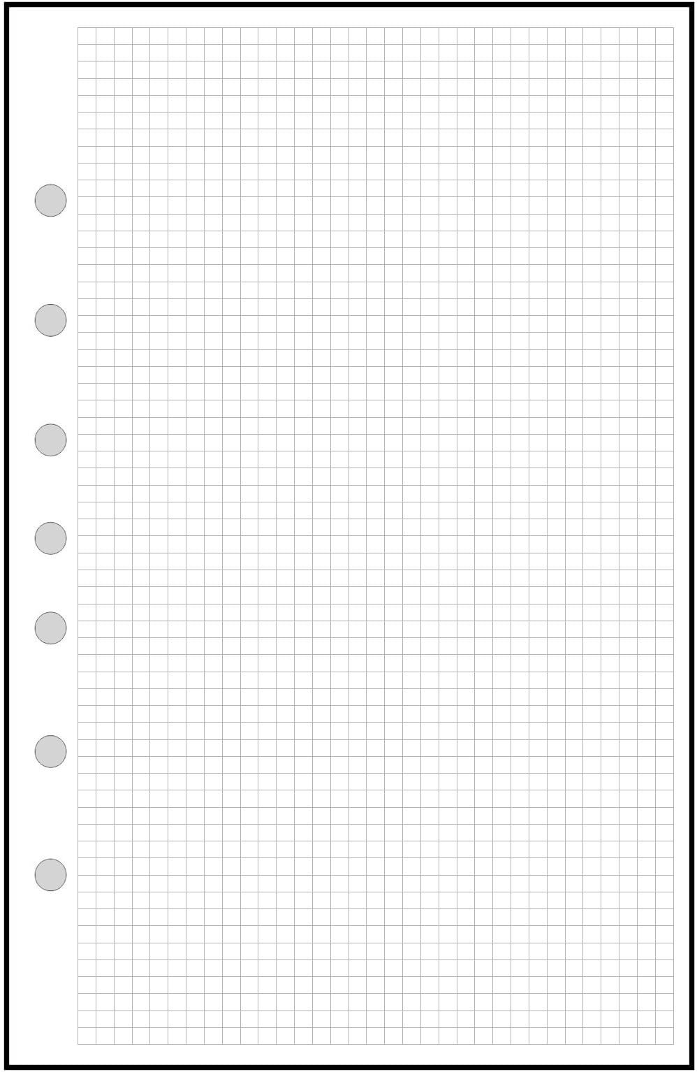 Papier graphique 0,3 cm recharge format classique perforé 7 trous - 3