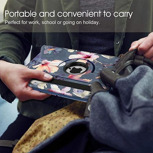 Vista 196 de Fintie - Funda giratoria para iPad de 9ª generación / 8ª generación / 7ª generación, de 10.2 pulgadas, funda giratoria en 360 grados, funda Azul