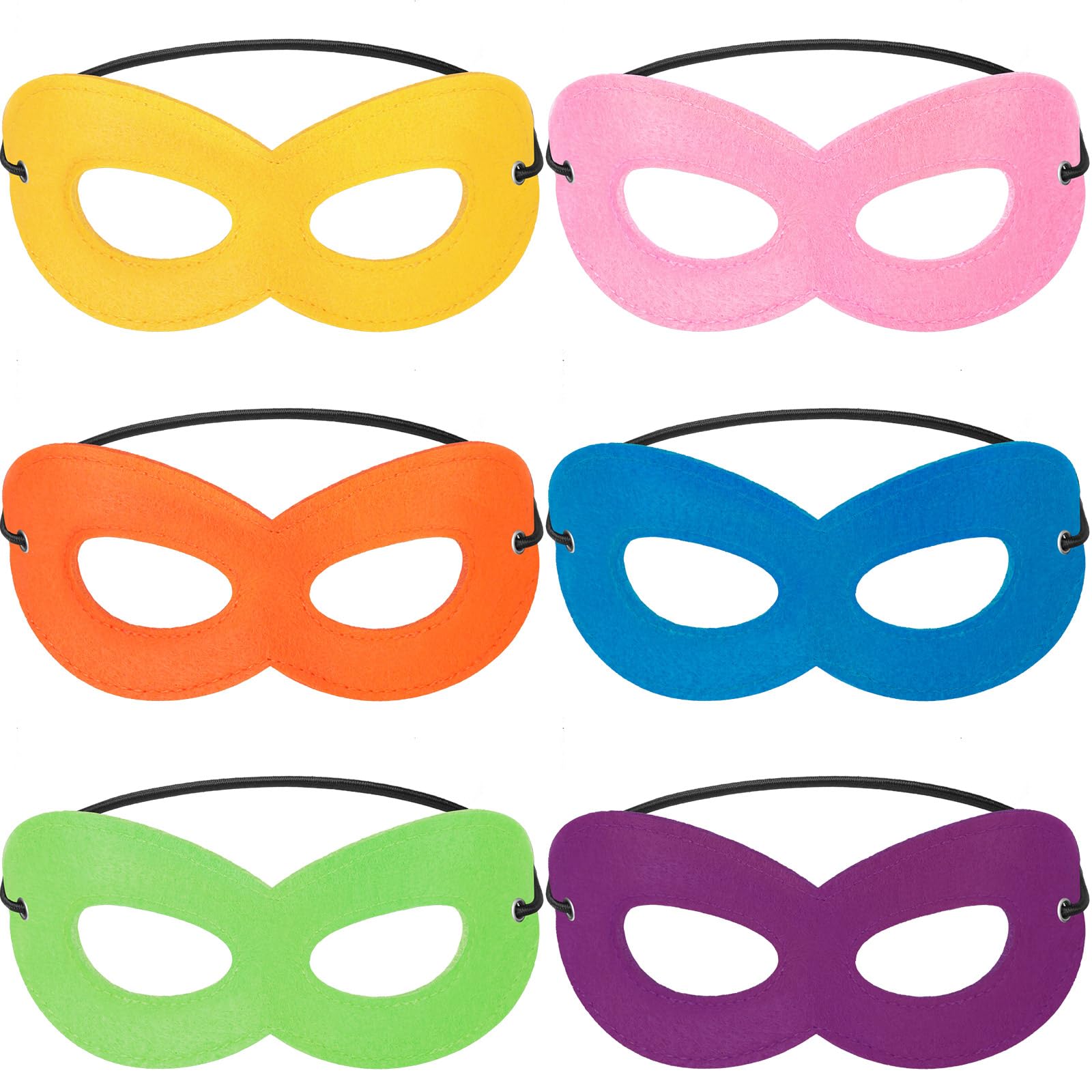 Skylety 6 Máscaras de Ojos Disfraz de Baile de Mascarada de Halloween con Bandas Elásticas para Hombres Halloween, Festival, Carnaval, Traje de Lujo, Fiesta de Cosplay