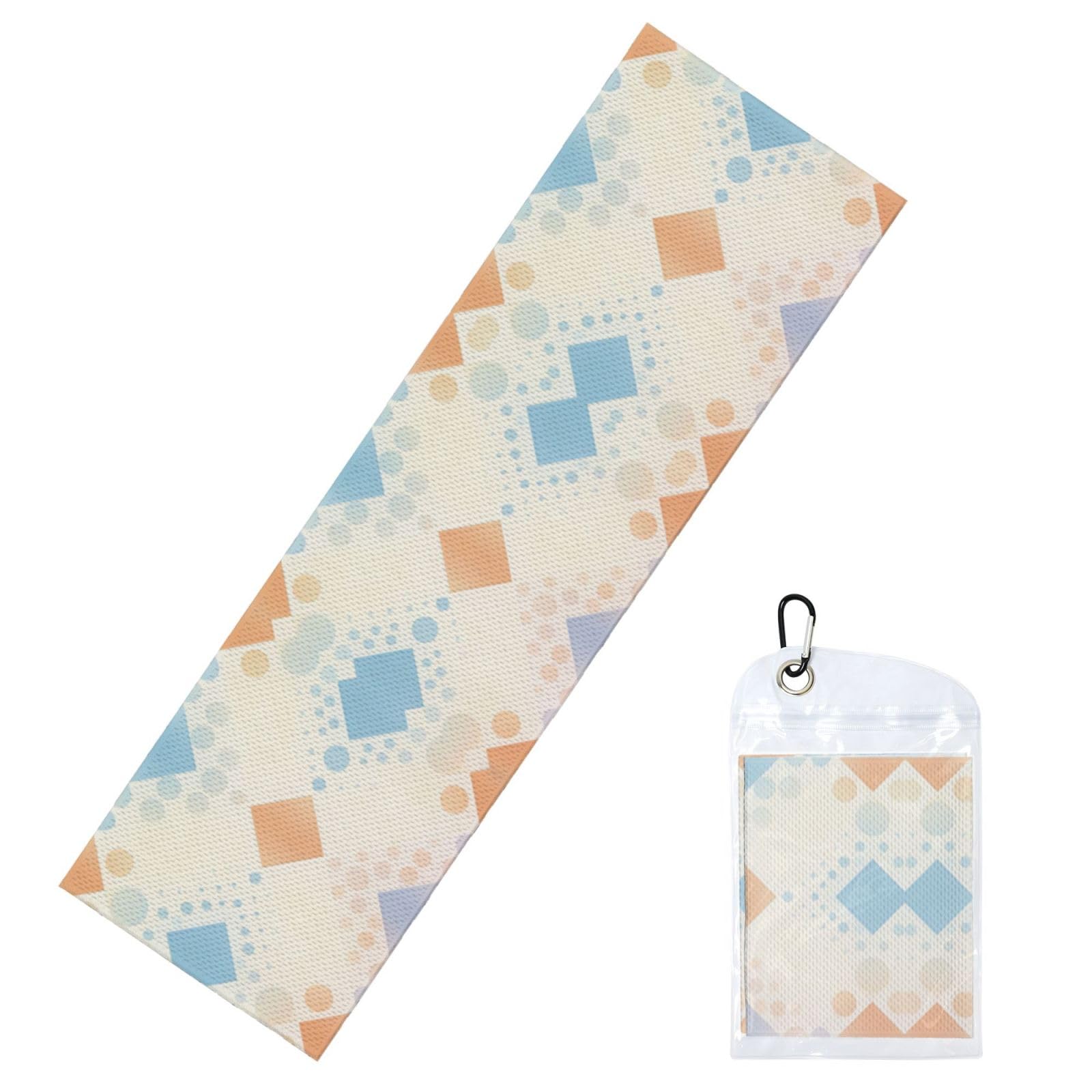 DUYIOKH Soft Geometric Pattern Print Cooling Towel, Portable Towel for Gym Workout Golf Beach World Cup Sports Hot Weather