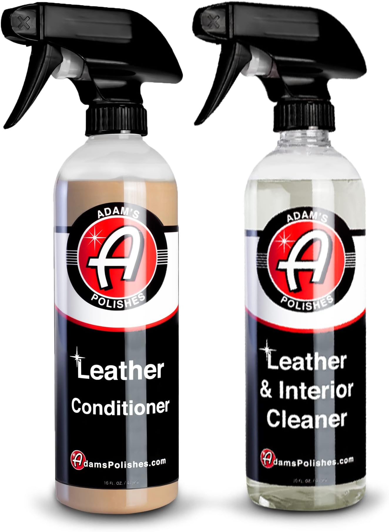 Adam's Polishes Leather Interior Cleaner & Conditioner Complete Leather Care Kit Two Bottle Kit