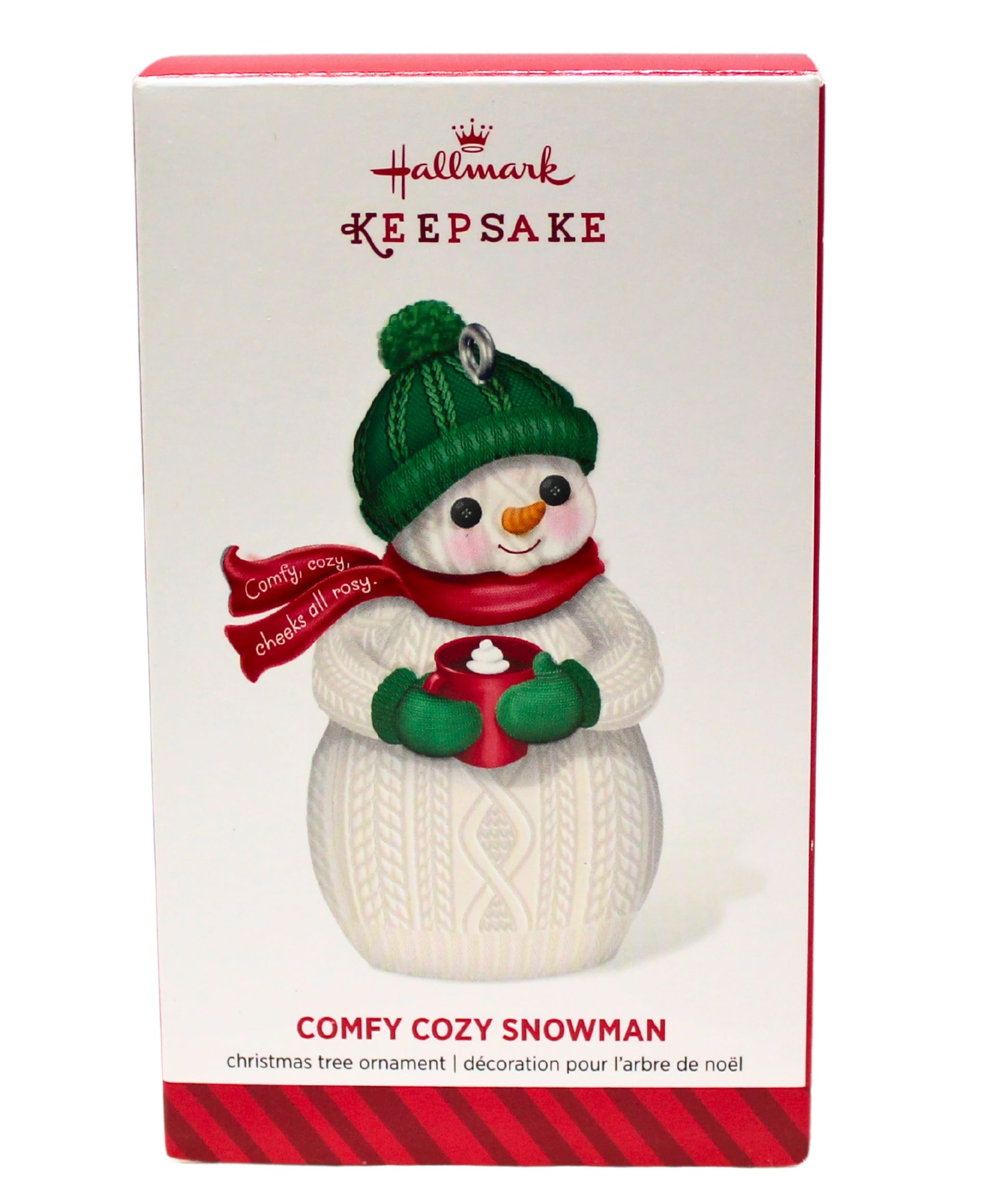 Hallmark „Cozy Schneemann“ Weihnachtsbaum-Anhänger – 2014 Limited Edition, Keramik, Süße Winter-Deko