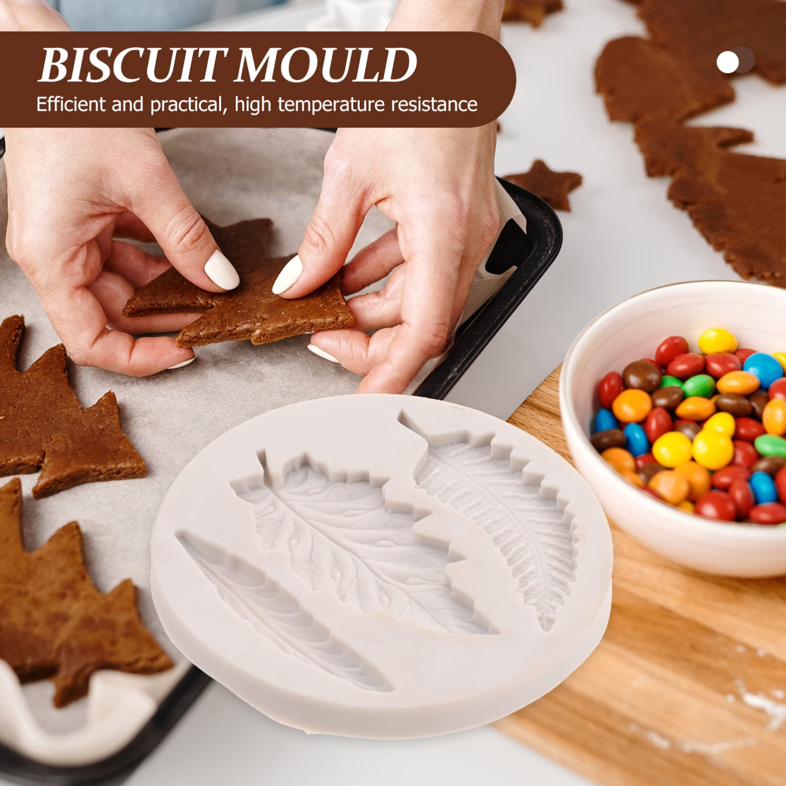 PRETYZOOM Lot De 5 Moules À Bonbons En Silicone Motif Feuille De Chocolat Pour Décorations De Pâtisserie (2 Pièces X 5)