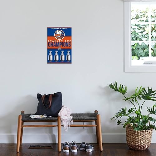Miniatura 6 de Trends International NHL New York Islanders - Póster de pared de Champions 23, 22.37 x 34.00 pulgadas, lienzo estirado