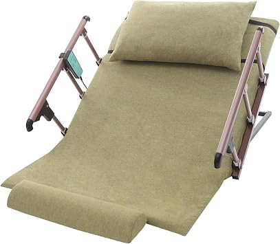 Electric Lift Backrest Bed, Power Lifting Backrest Bed with Remote Control and Foldable Guardrail, Adjustable Auxiliary Back Rest Max. Load Capacity 661.39lbsGreen