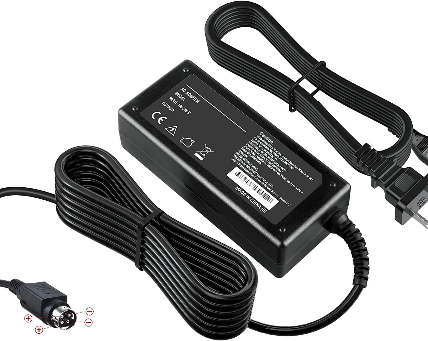 4-Pin DIN 19V AC/DC Adapter Replacement for Touch Dynamic Saturn All in One 8" Saturn AIO 8.4" P/N 3LEP88400020 POS PC Card Reader Terminal DC19V 3.42A 65W 19VDC 19.0V Power Supply Cord