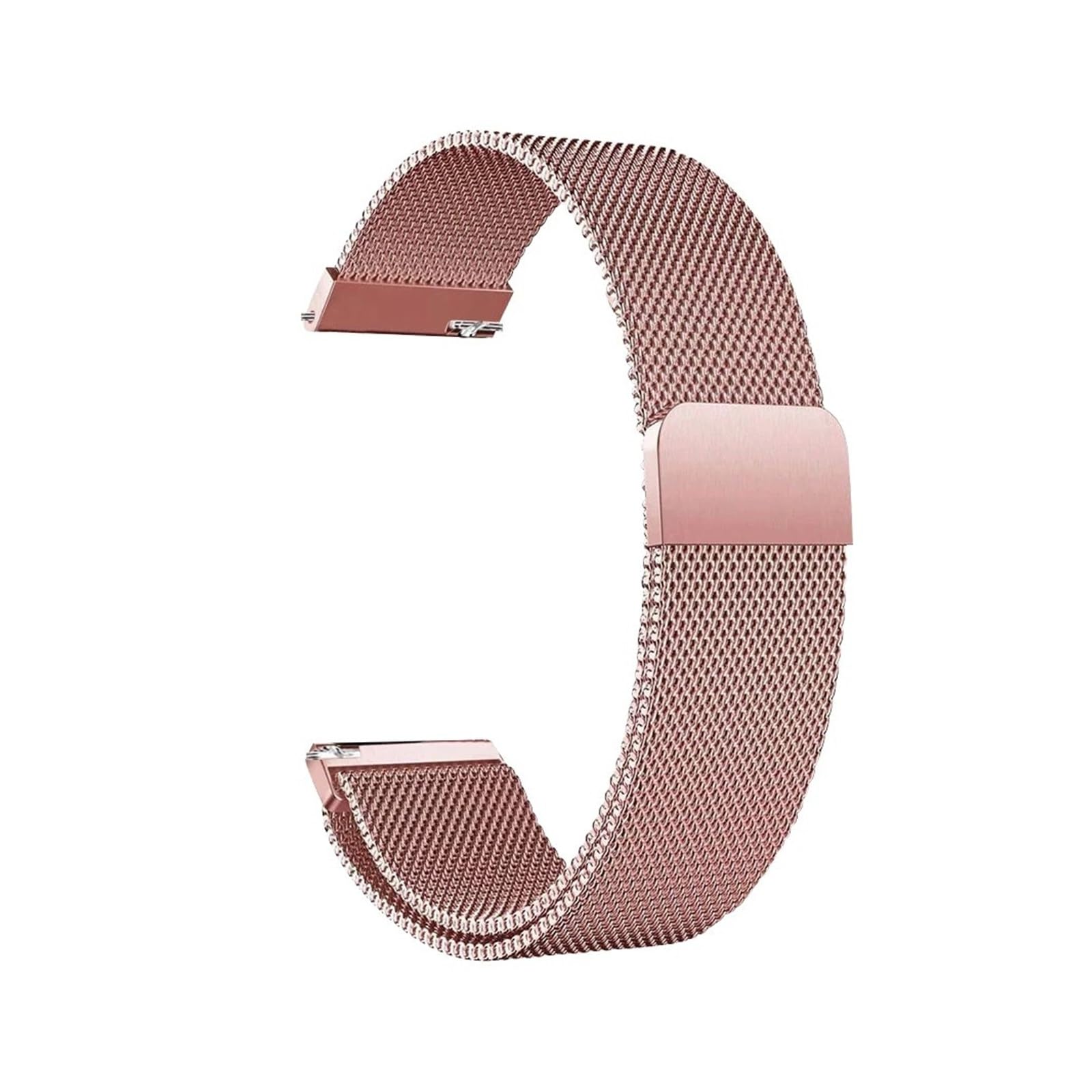 Bracelet de montre magnétique 20 mm 22 mm pour Samsung Galaxy Watch 7 6 5 4 Classic 42 46 47 mm Gear pour S3 GTR avec fermoir pliable sécurisé en métal (rose rose, 20 mm)