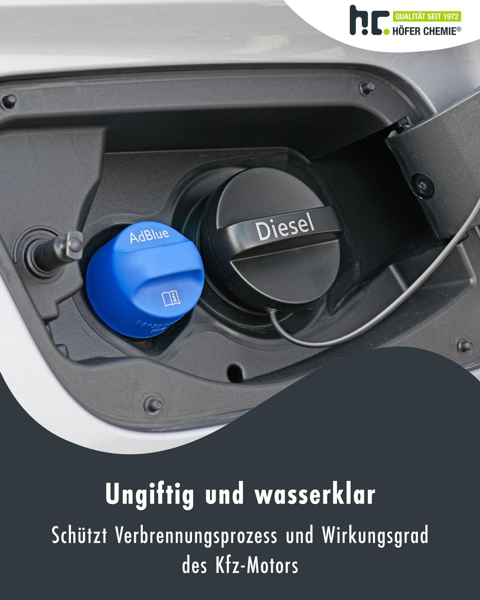 Höfer Chemie AdBlue 2 x 10L inkl. Ausgießer - Harnstofflösung für Diesel Autos - Kanister mit Ausgießer - Reduziert Giftige Stickoxide