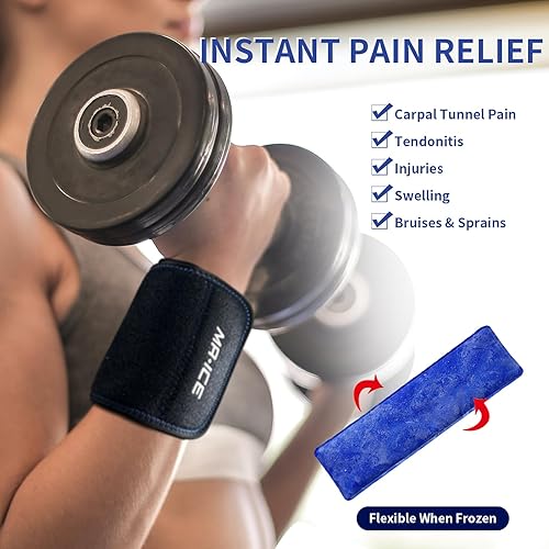 Miniatura 2 de Bolsa de hielo de tobillo para aliviar el dolor de pies, bolsas de hielo de tobillo para lesiones, paquete de hielo de gel reutilizable para