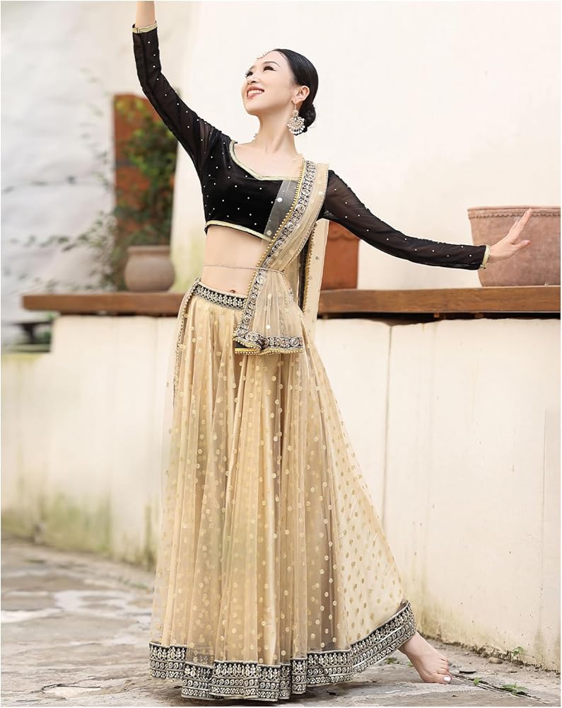 Amazon.co.jp: [UpdateClassic] レヘンガ ドレスセット インド姫