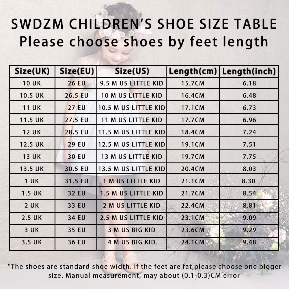 SWDZM Fille Chaussure Flat Mary Janes Fille Chaussures de Princesse Chaussures Ballerine Modèle-KM222