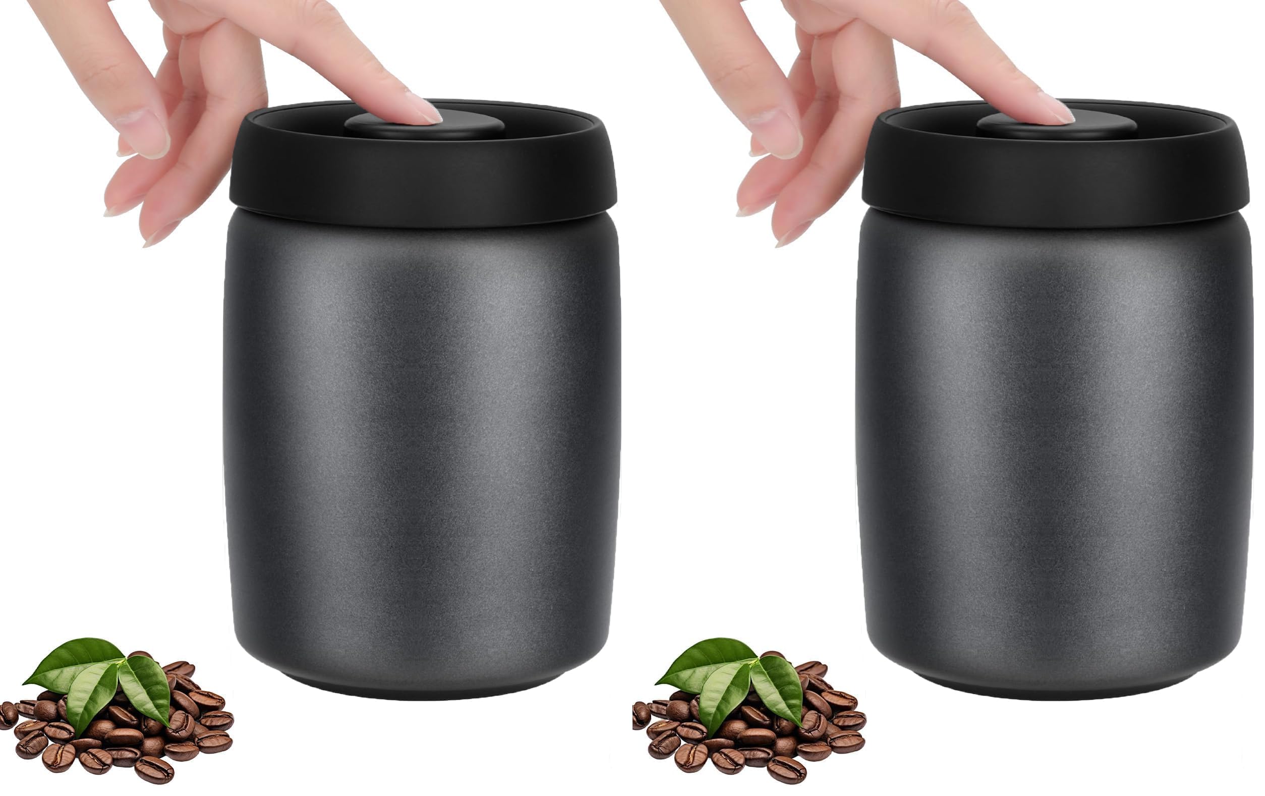 VINATO Bote de Café Hermético de Acero Inoxidable para conservación gourmet