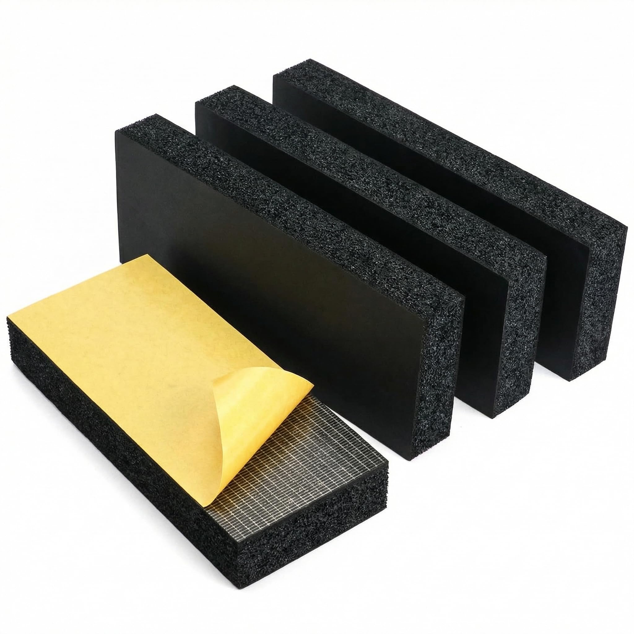 QWORK® bardzo gruba 3 cm ochrona ściany garażu samoprzylepna ochrona ściany drzwi samochodu 30 x 10 x 1,2 cm - 4 sztuki