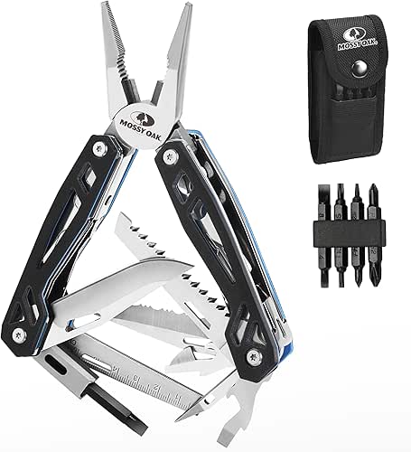 Mossy Oak Alicates Multiusos, Multiherramienta 22 en 1, Navaja Multiusos,