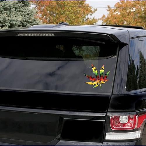 Miniatura 2 de HTV4U 420 Cannabis Orajet 3164 Vinilo adhesivo brillante (cannabis rasta, 11 pulgadas x 1 yarda)  Ventana, decoración de vidrio, proyectos de