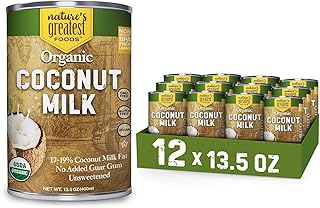 Nature's Greatest Foods Organic Coconut Milk - 13.5 oz, No Guar Gum, No ...