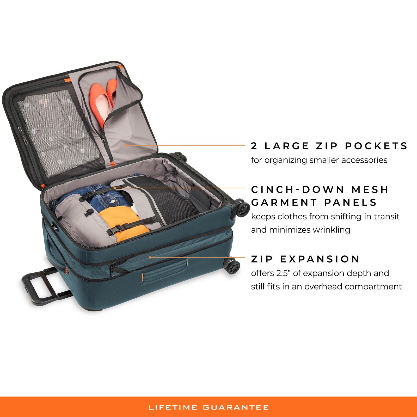 Briggs & Riley ZDX Luggage, Ocean, Checked-Medium 26-Inch