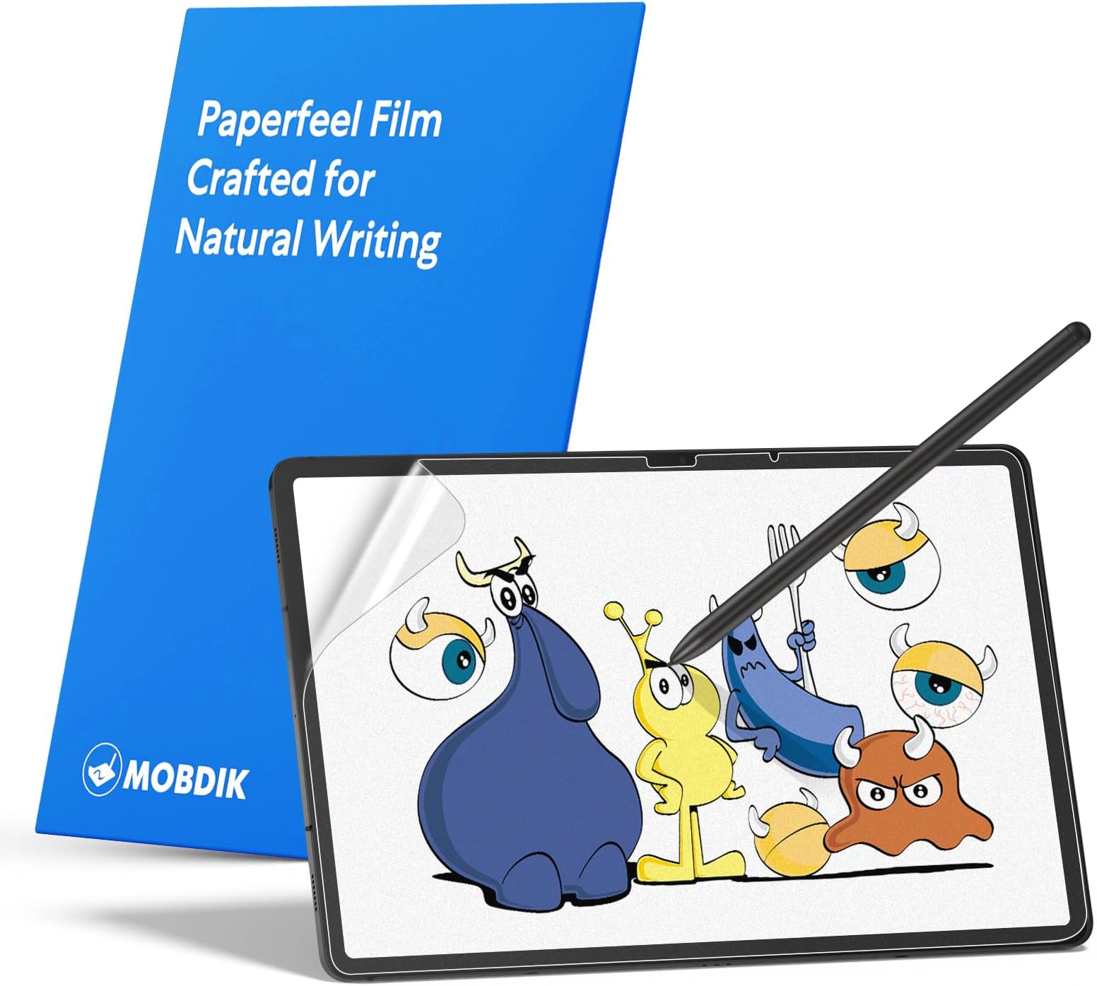 [2 PACK Paperfeel Screen Protector for Samsung Galaxy Tab S9 / Tab S9 FE/Tab S8 / Tab S7 11 inch, Anti-Glare, Touch Sensitivity, with Easy Installation Kit, Write Like on Paper