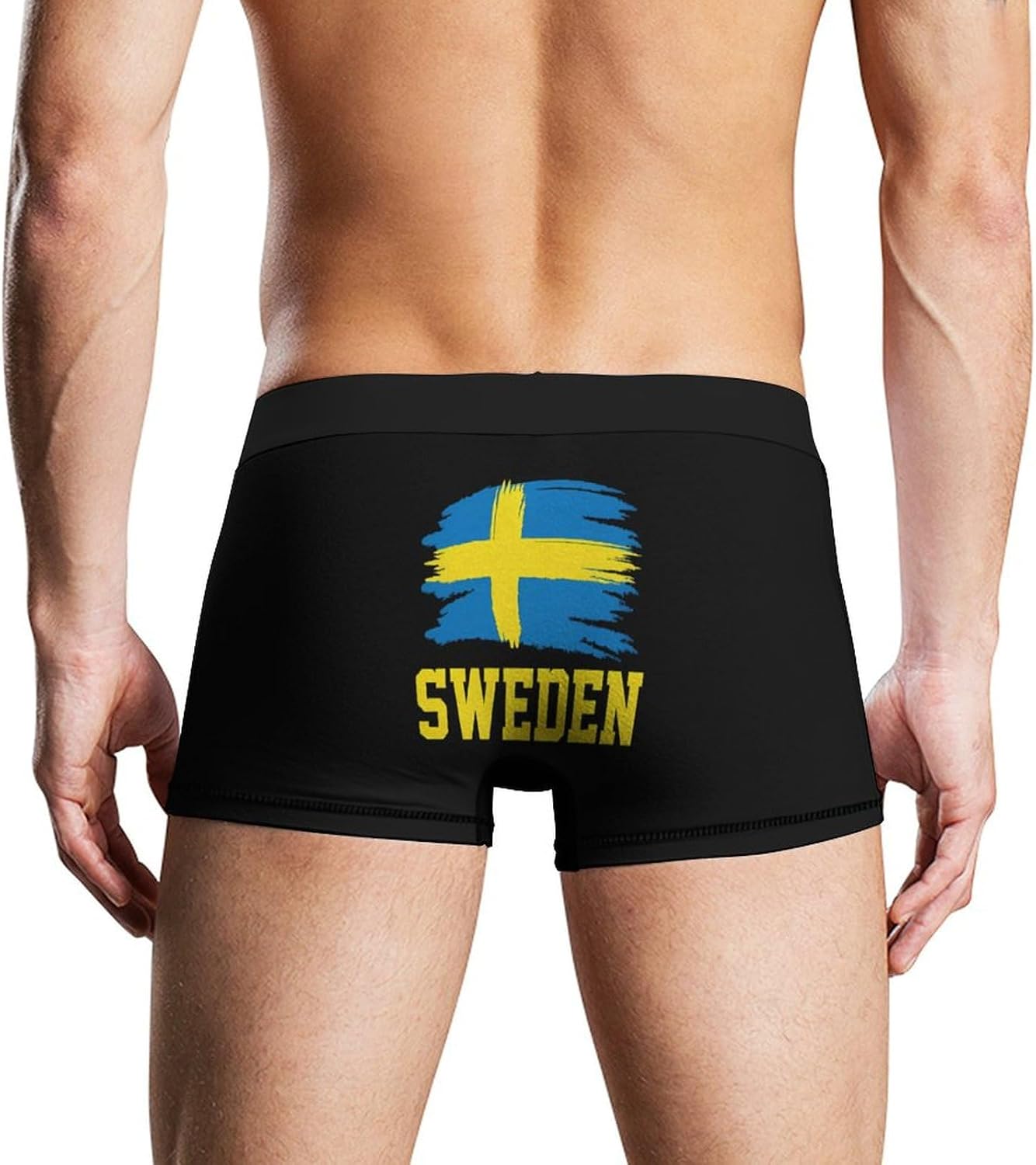 Sweden Flag Novelty Men's Trunks Soft Breathable Underwear Patterned Stretch Briefs