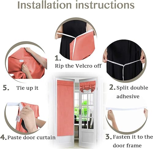 Vista 62 de Flamingo P Tricia - Cortinas opacas para puerta con ventana (26 x 68 pulgadas)