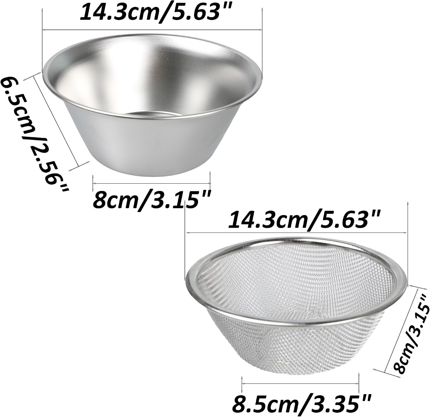 1 Pack Berry Baskets, Mini Strainer Stainless Steel Can Colander, Small Container for Berries/Strawberry/Grape/Cherry