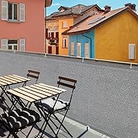 Vista 6 de iCover Pantalla de Privacidad para Balcón de 3.5x16.5 pies, Cubierta de Cercado para Barandilla Resistente a UV para Porche Terraza Patio Jardín