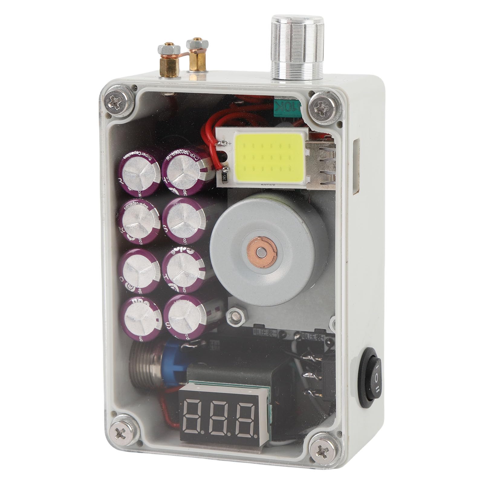 Generatore a manovella con uscita USB Generatore di corrente manuale portatile per alimentatore di emergenza da campeggio all'aperto ABS metallo compatto leggero