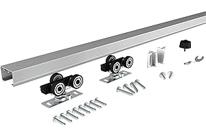 JUBEST 5ft Commercial Grade Pocket Door Hardware and Track Set
