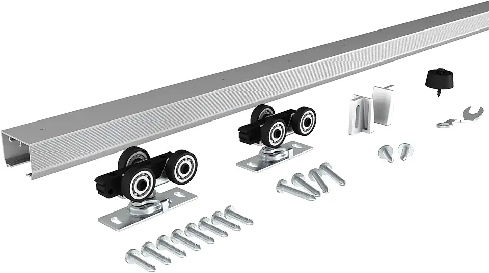 Pocket Door Track Solutions: 5 Top Options for Smooth Sliding 3 JUBEST 5ft Pocket Door Hardware (56.7" Track)