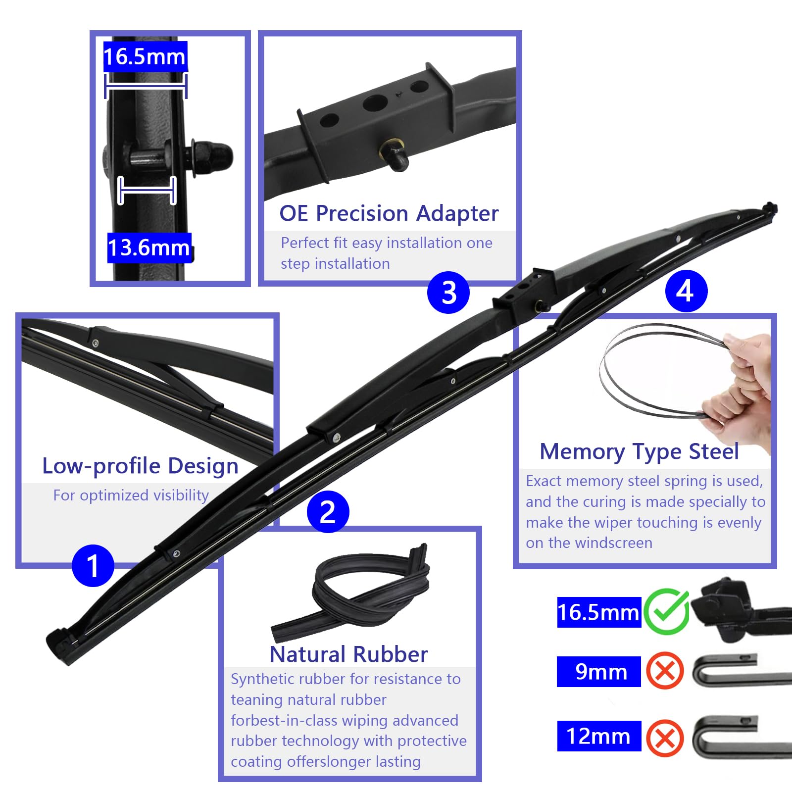 32 Inch RV And Motorhome Wiper Blade Pair (Set Of 2) For Small 9x3 Hook And Works Like 18-320 - View #5