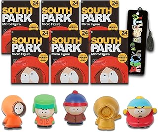 South Park Mini Figures Blind Bags - Bundle with 6 Collectable Figurines Plus Bookmark | Party Favors Set - Buy now