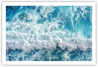 ARTTOR Affiche Decoration Murale mer vague océan Moderne Poster sans Cadre 91x61cm Deco Affiches Murales Tableau Decoration Salon Chambre Cuisine Wall Art Design Decor P2XAA91x61-4067