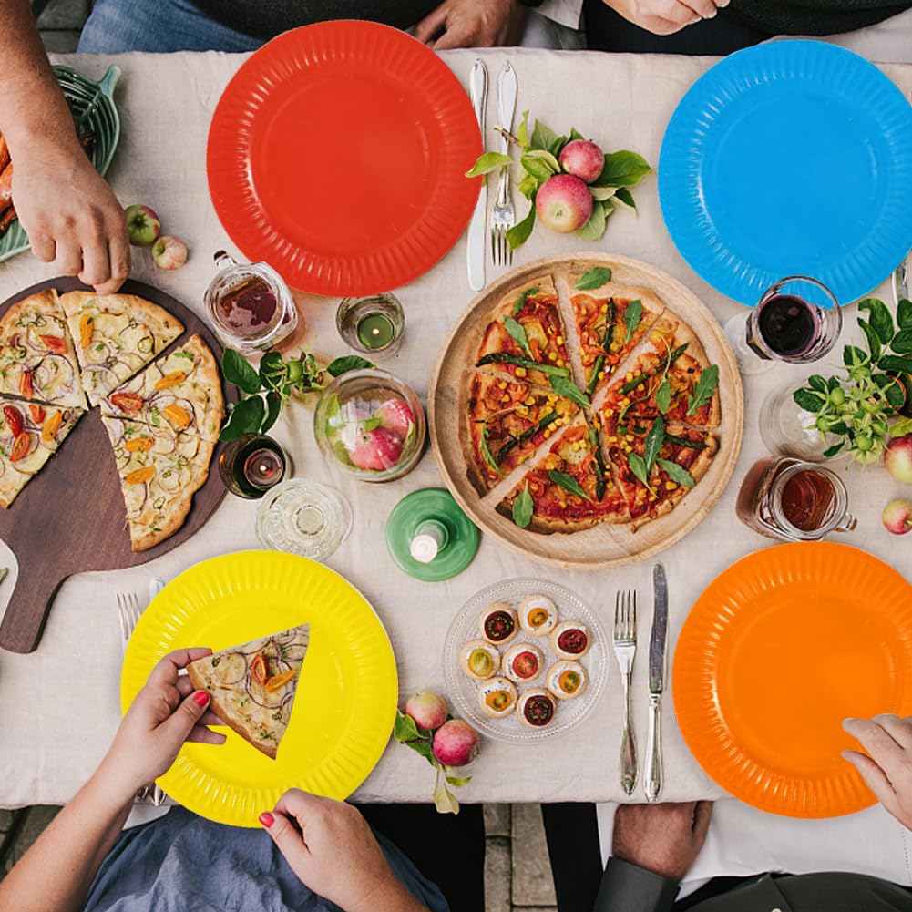 Set Stoviglie Per Feste Da 120 Pezzi Per 20 Ospiti – Piatti, Bicchieri, Posate E Tovaglioli Arcobaleno Per Compleanno E Matrimonio