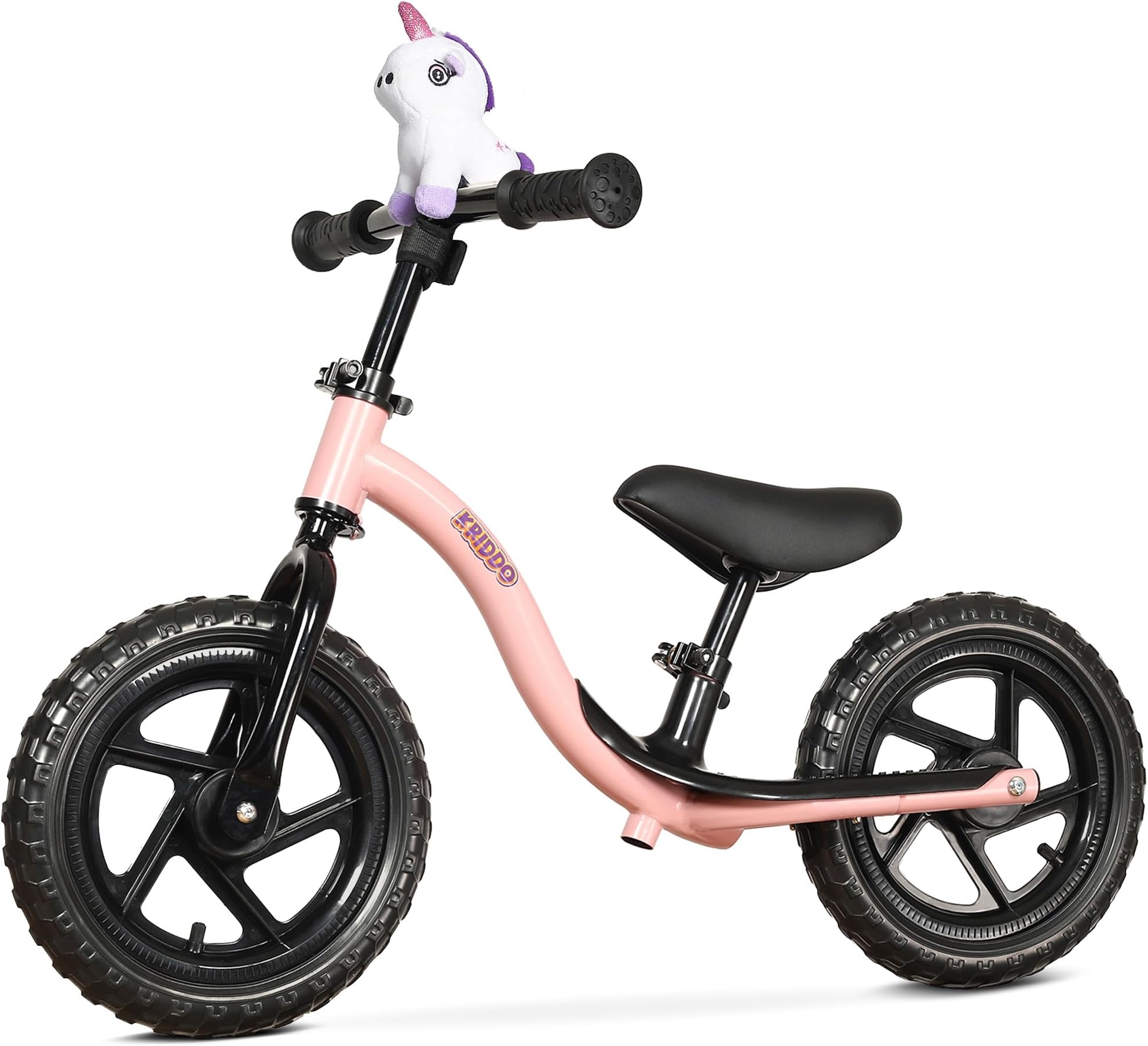 Toddler Balance Bike 2 Year Old, Age 18 Months to 5 Years Old, Early Learning Interactive Push Bicycle with Steady Balancing and Footrest, Gift Bike for 2-5 Boys Girls, Pink