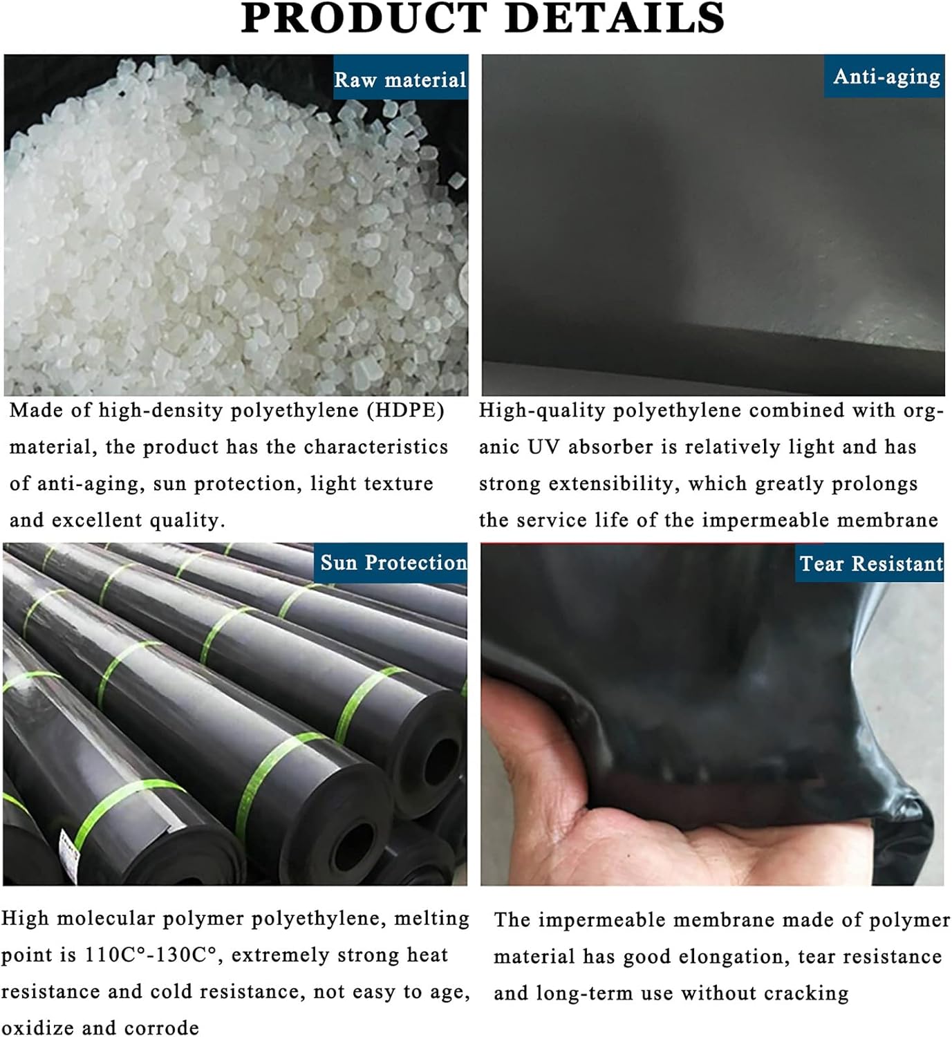 11.8 Mil Pond Liner, Black Waterfall Backyard Koi Pond Skins,for Ponds Lakes Waterfall Streams Fountains Water Gardens Retention Basins (Size : 3x8m/9.84x26.24ft) (1x8m/3.28x26.24ft)