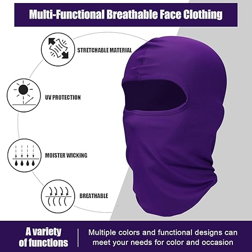 Miniatura 2 de Syhood 6 Pcs Face Balaclava Cover Winter Windproof Mask Full Face Cover Polyester Ice Silk UV Protection for Outdoor Sports