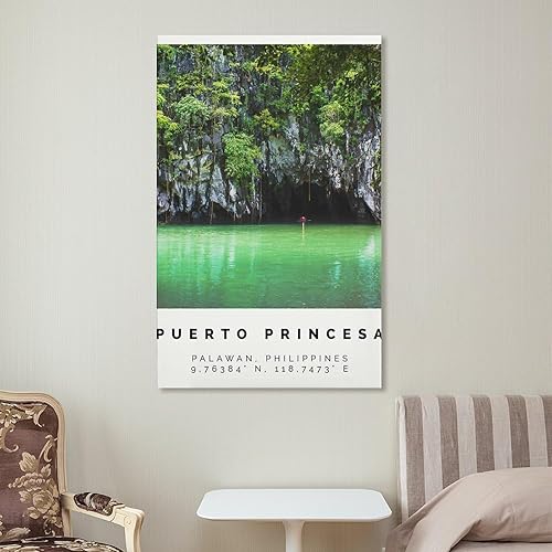 Miniatura 7 de Póster de Puerto Princesa, impresión colorida, arte de pared de Puerto Princesa, decoración de fotos de Puerto Princesa, póster de arte en lienzo