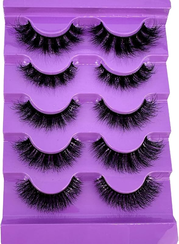Cílios postiços 3D HBZGTLAD, curvatura D, estilo cat eye, 5 pares, GAM501