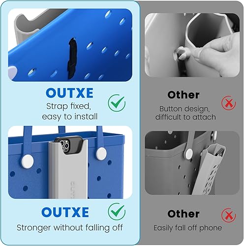 Miniatura 4 de OUTXE Soporte de teléfono de silicona para bolsa Bogg, accesorio compatible con todas las bolsas Bogg, soporte para teléfonos celulares para bolsa